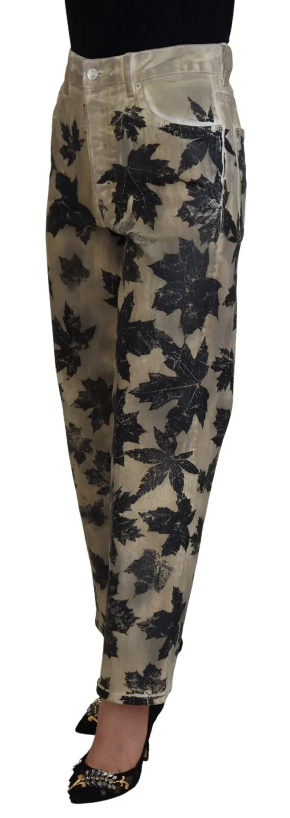 Pair of patterned pants on a mannequin