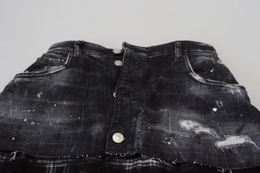 Pair of distressed denim shorts