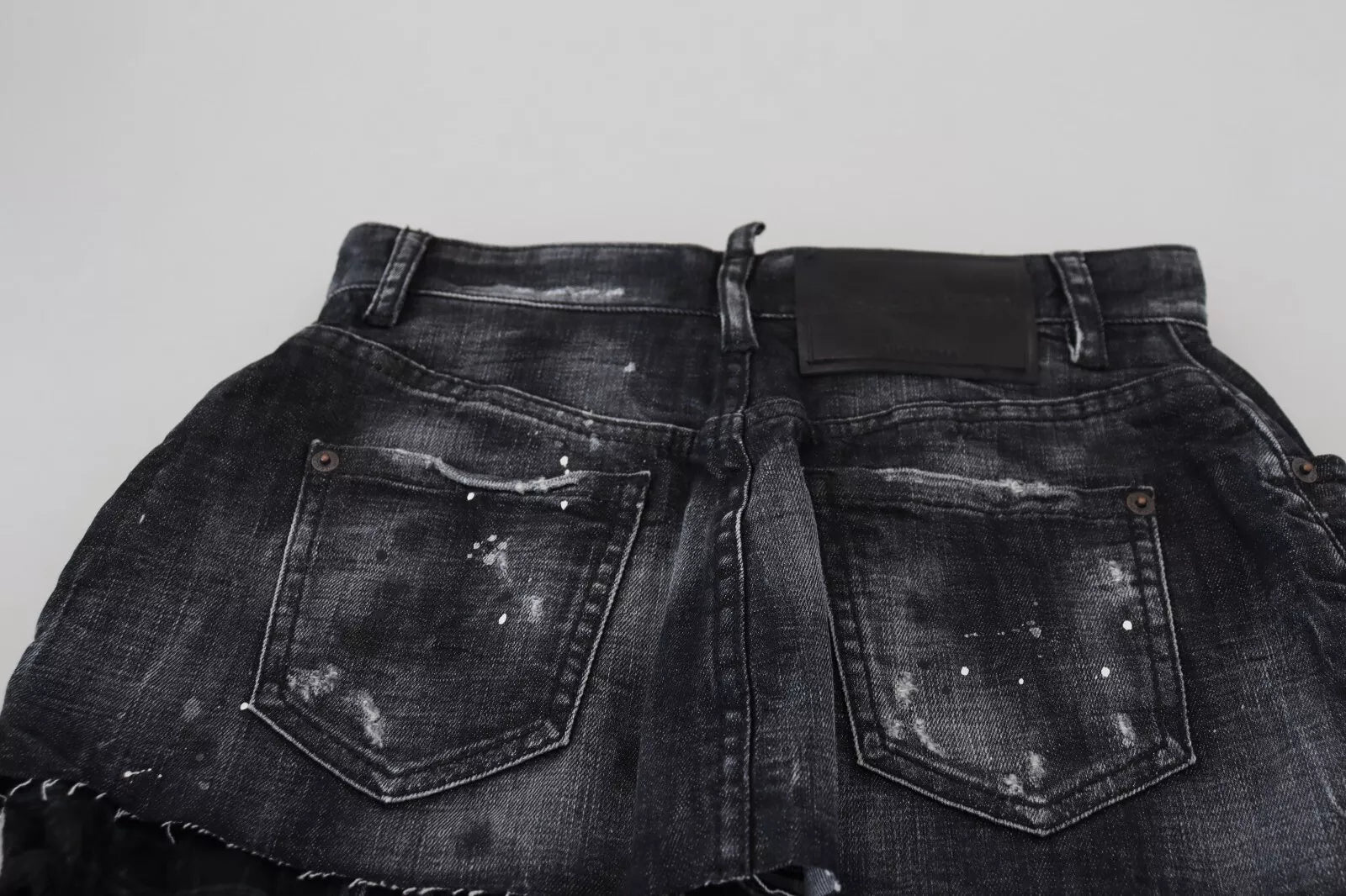 Pair of distressed denim shorts