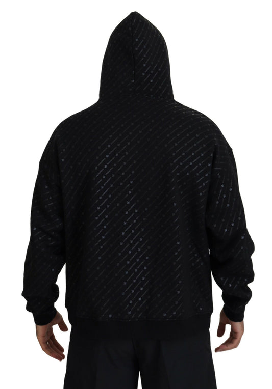 Black hoodie with patterned design on back