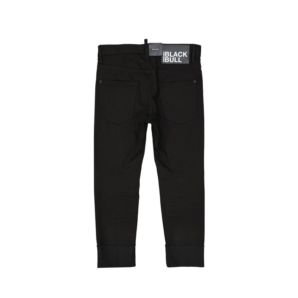 Black jeans with tag on waistband