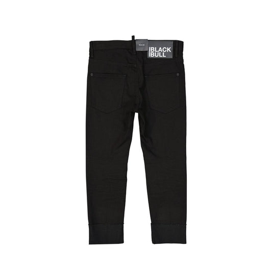 Black jeans with tag on waistband