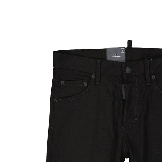 Black jeans with tag on waistband