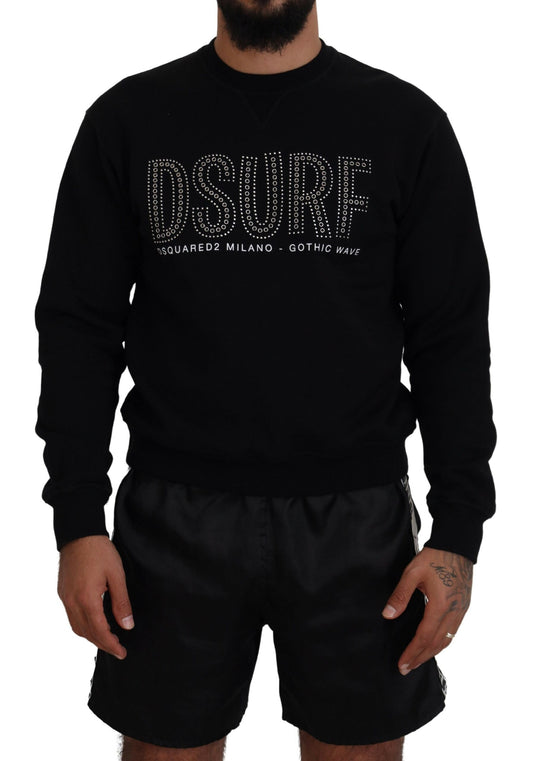 Black long sleeve sweatshirt with sparkling letters