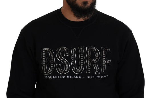 Black sweatshirt with white lettering