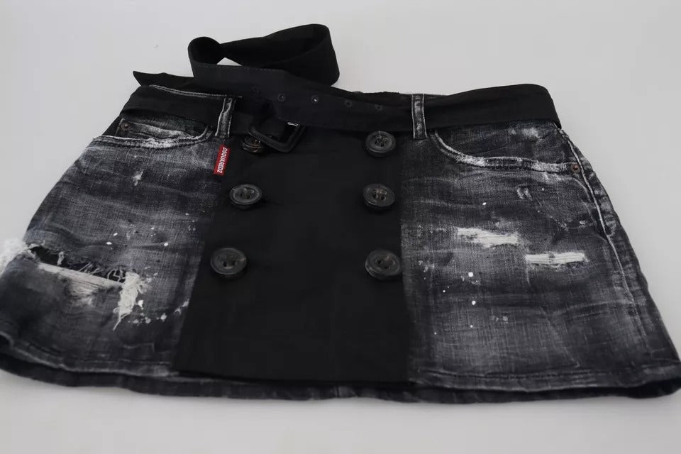 Pair of distressed denim shorts