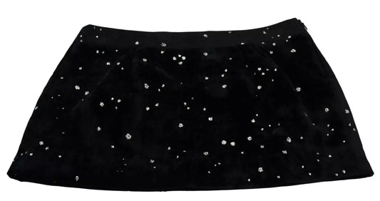 Black skirt with white stars pattern