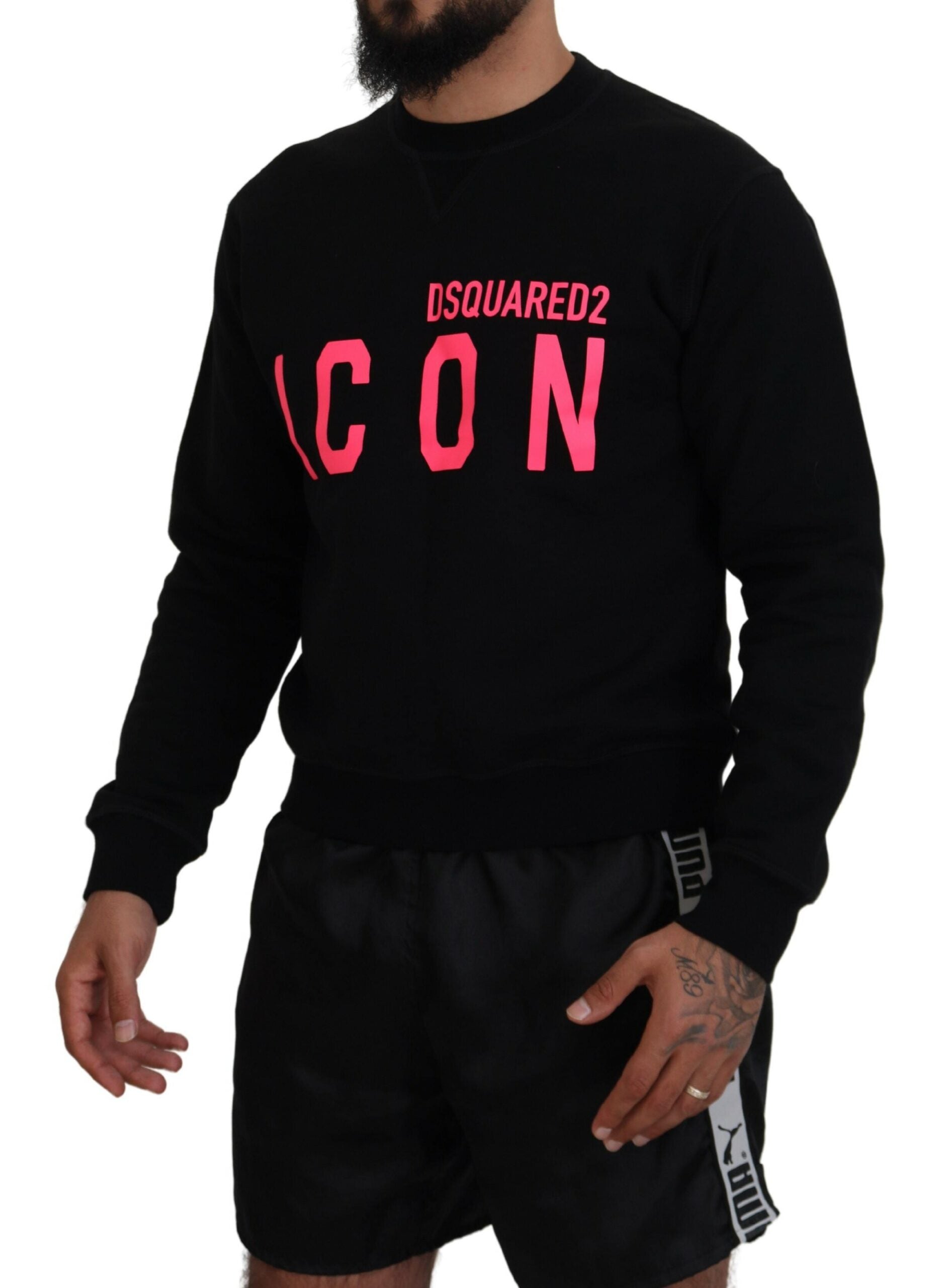 Black long sleeve shirt with pink lettering