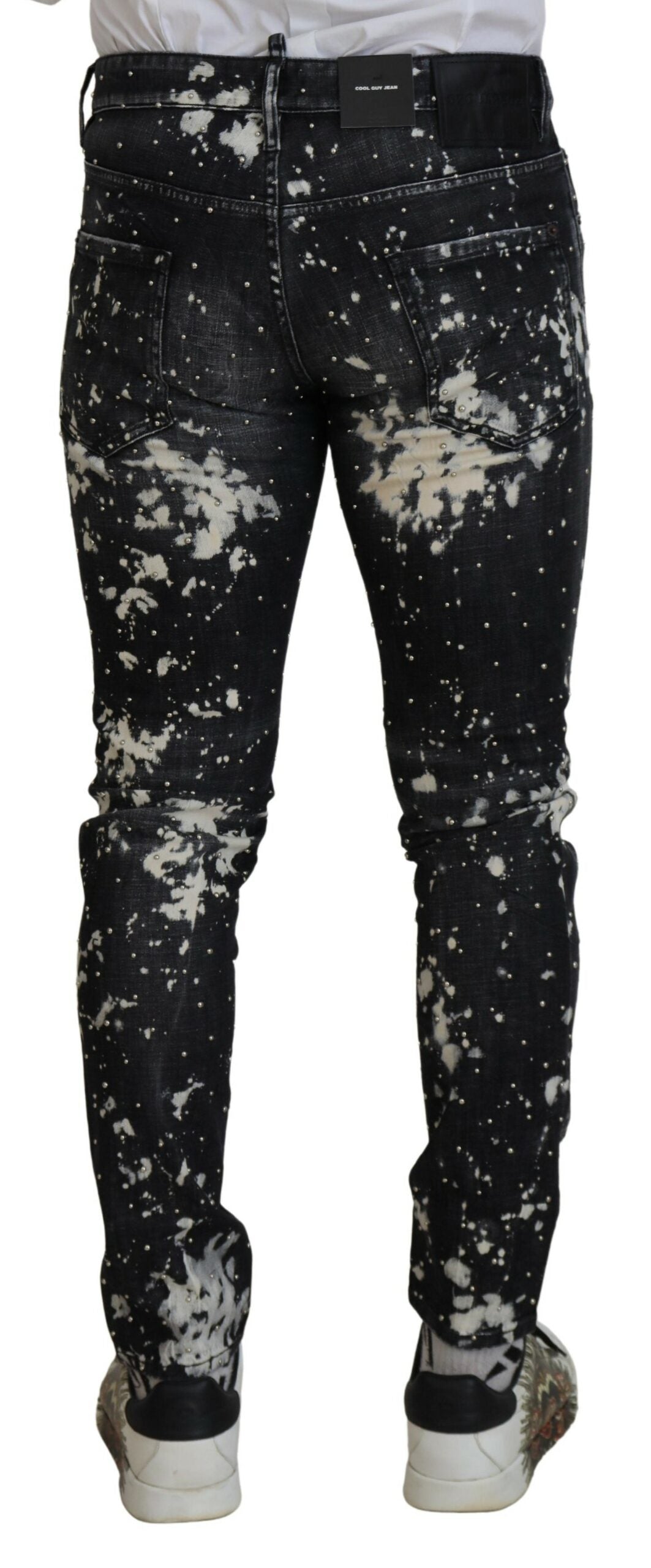 Pair of jeans with a galaxy print