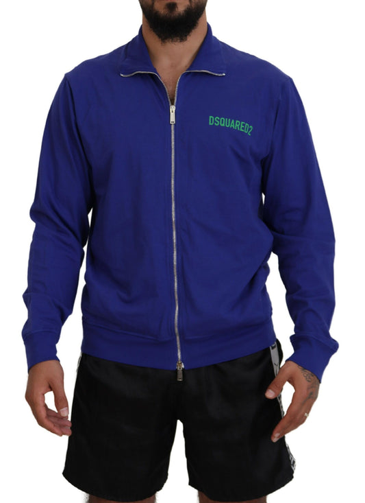 Blue jacket with zipper on front