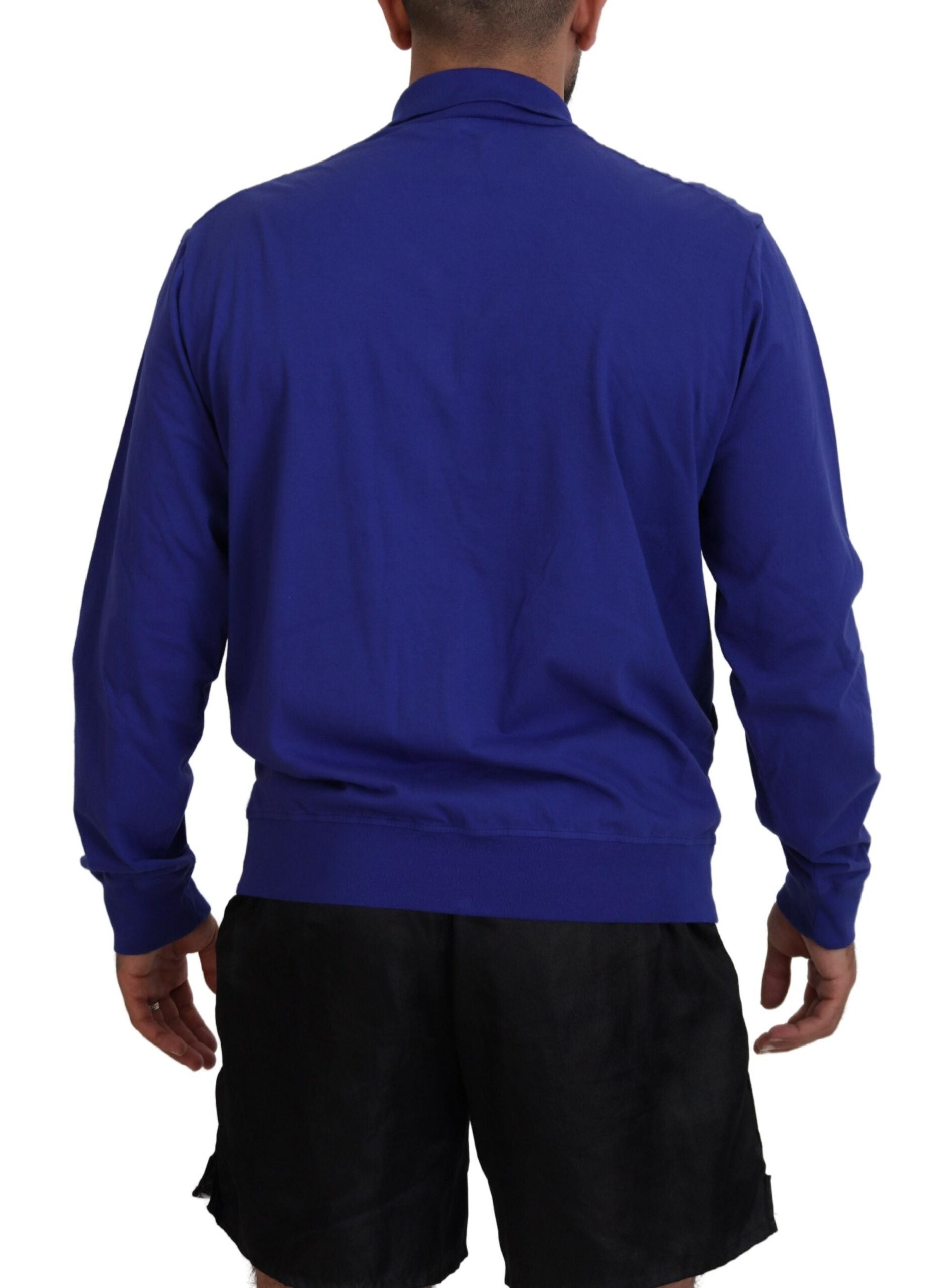 Blue long sleeve shirt on mannequin