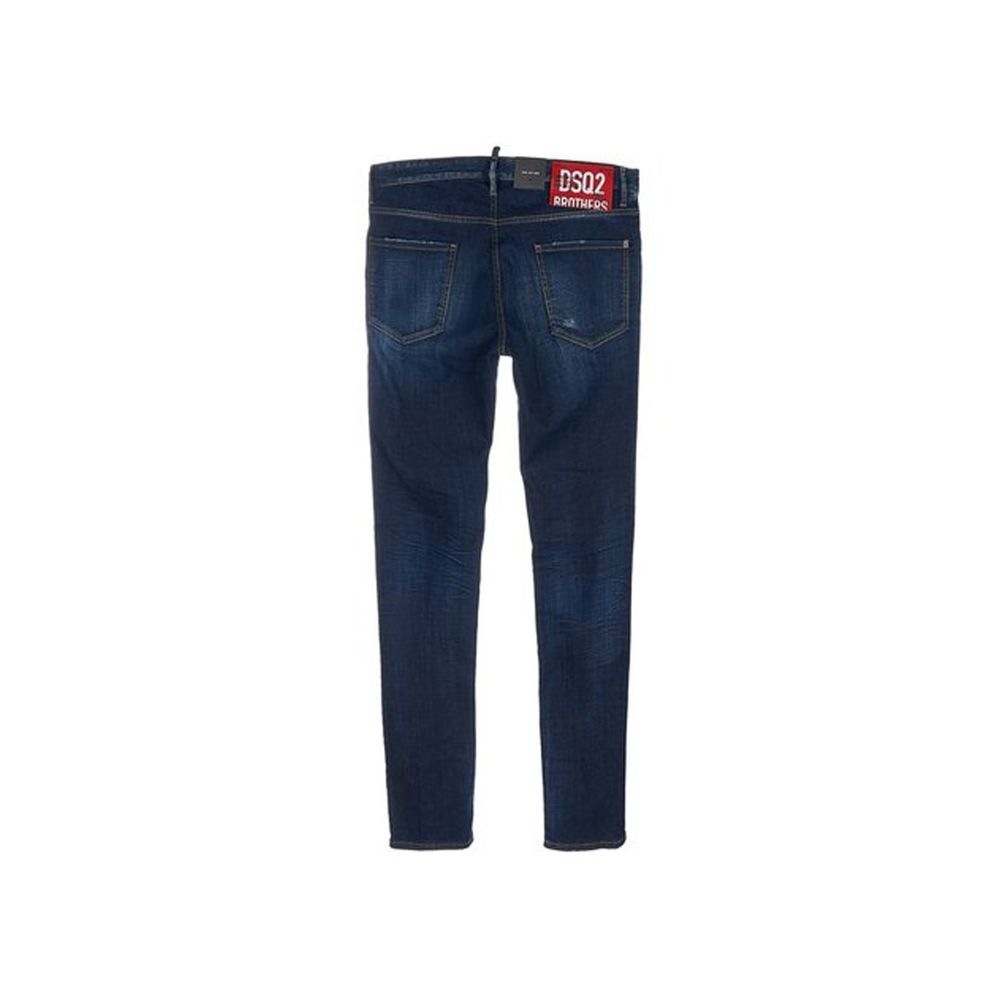 Pair of blue jeans on a hanger