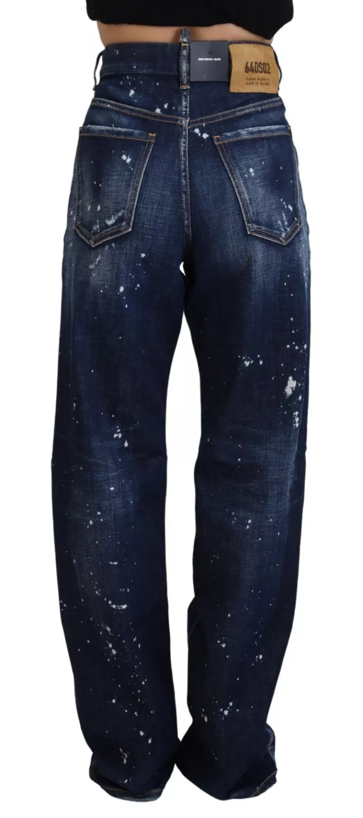 Blue jeans with star pattern on legs