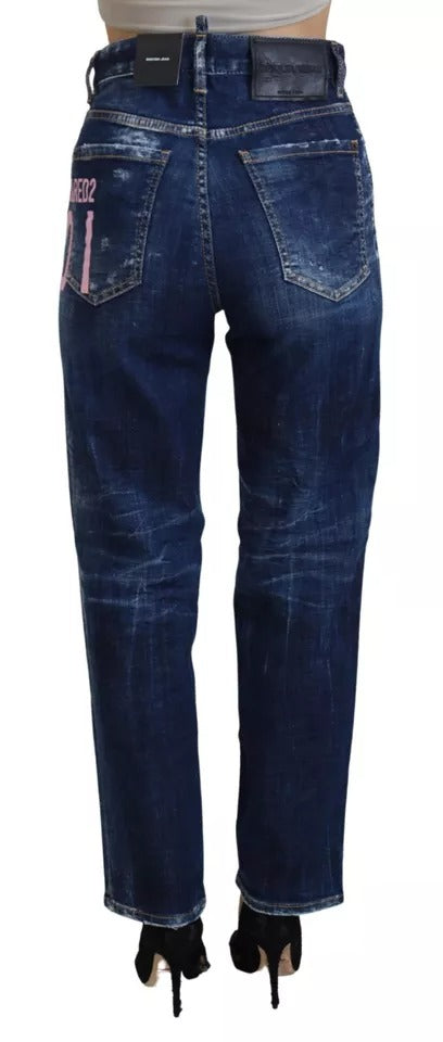 Pair of blue denim jeans on a mannequin