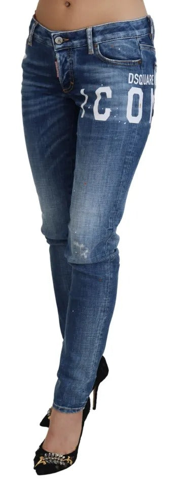 Woman wearing blue jeans