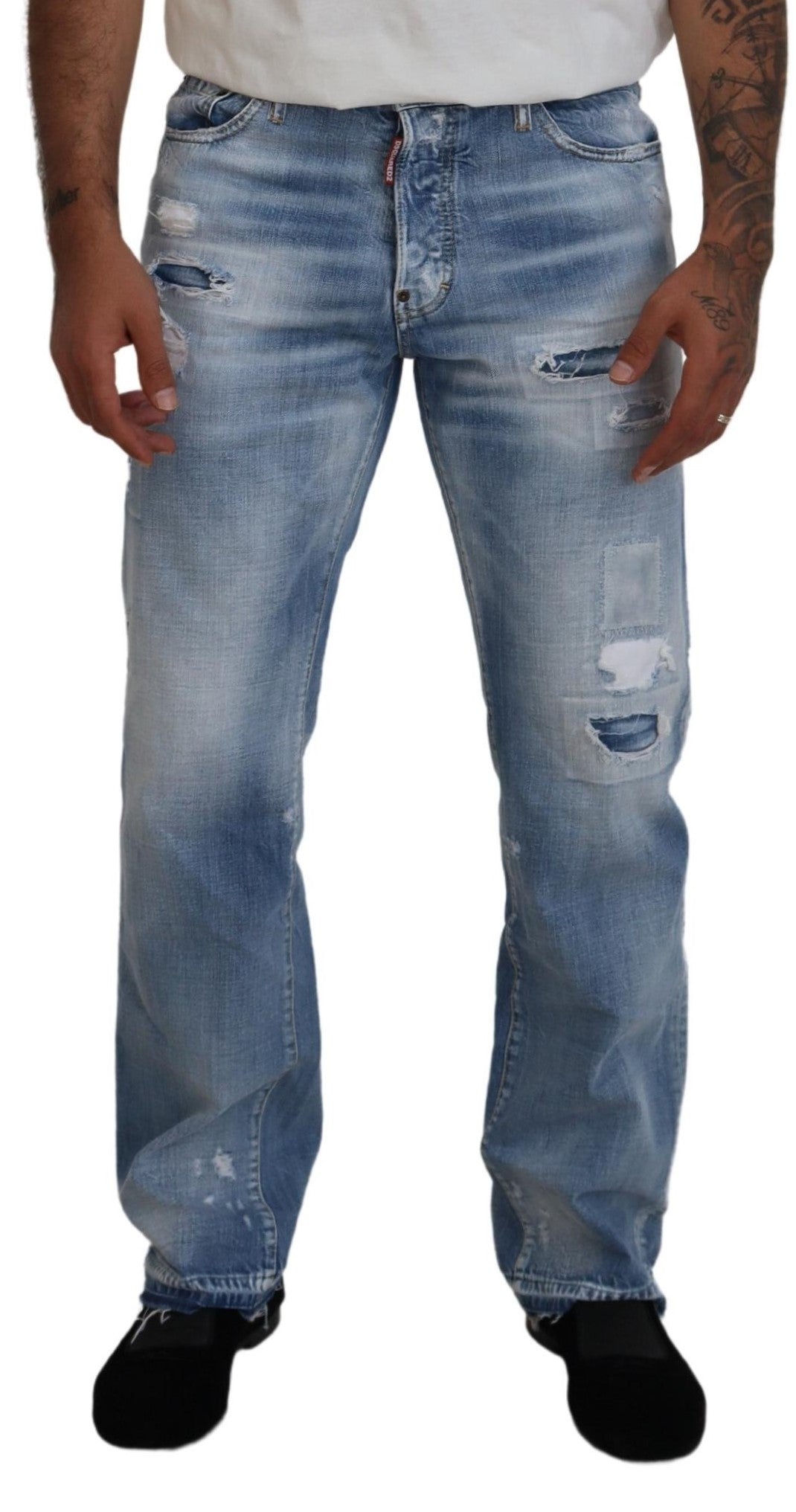 Man wearing blue jeans
