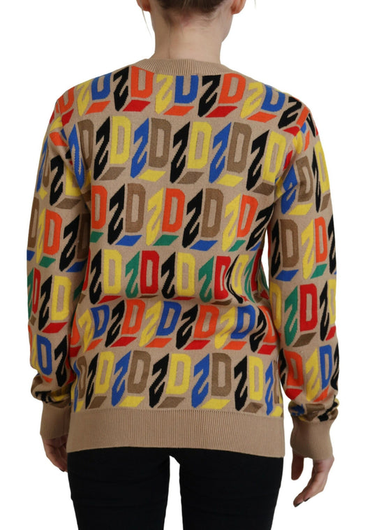 Colorful sweater with DD pattern