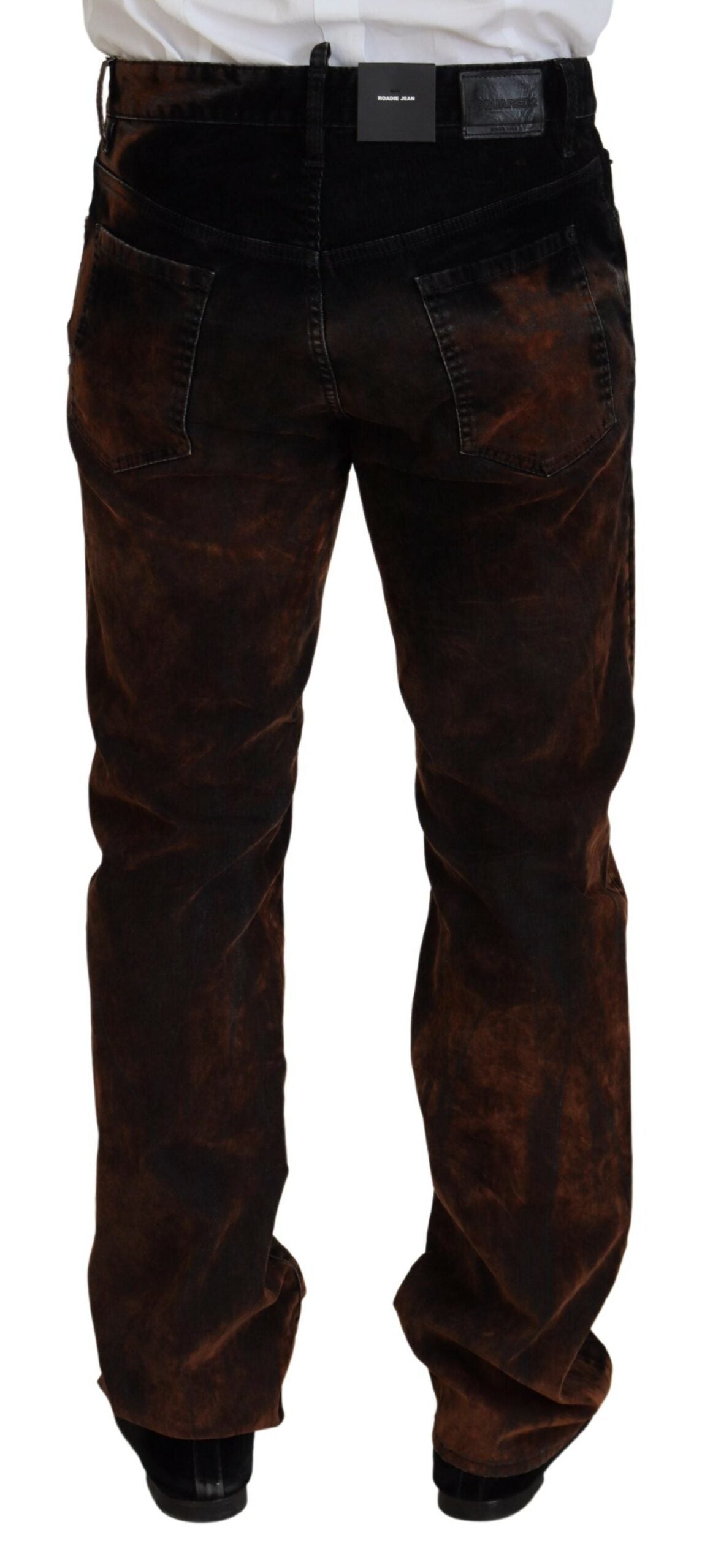Brown leather pants on a mannequin
