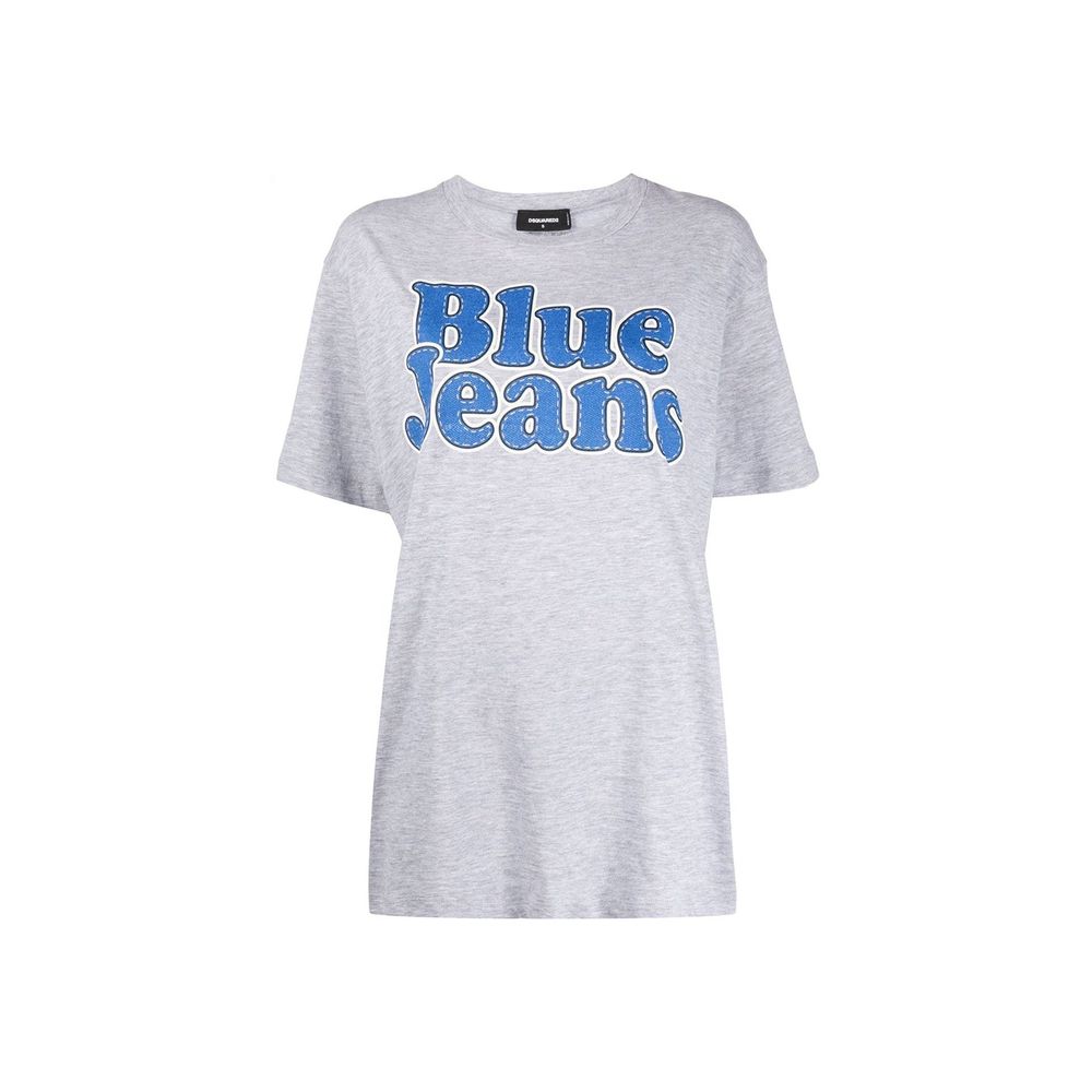Blue jean t-shirt on a hanger
