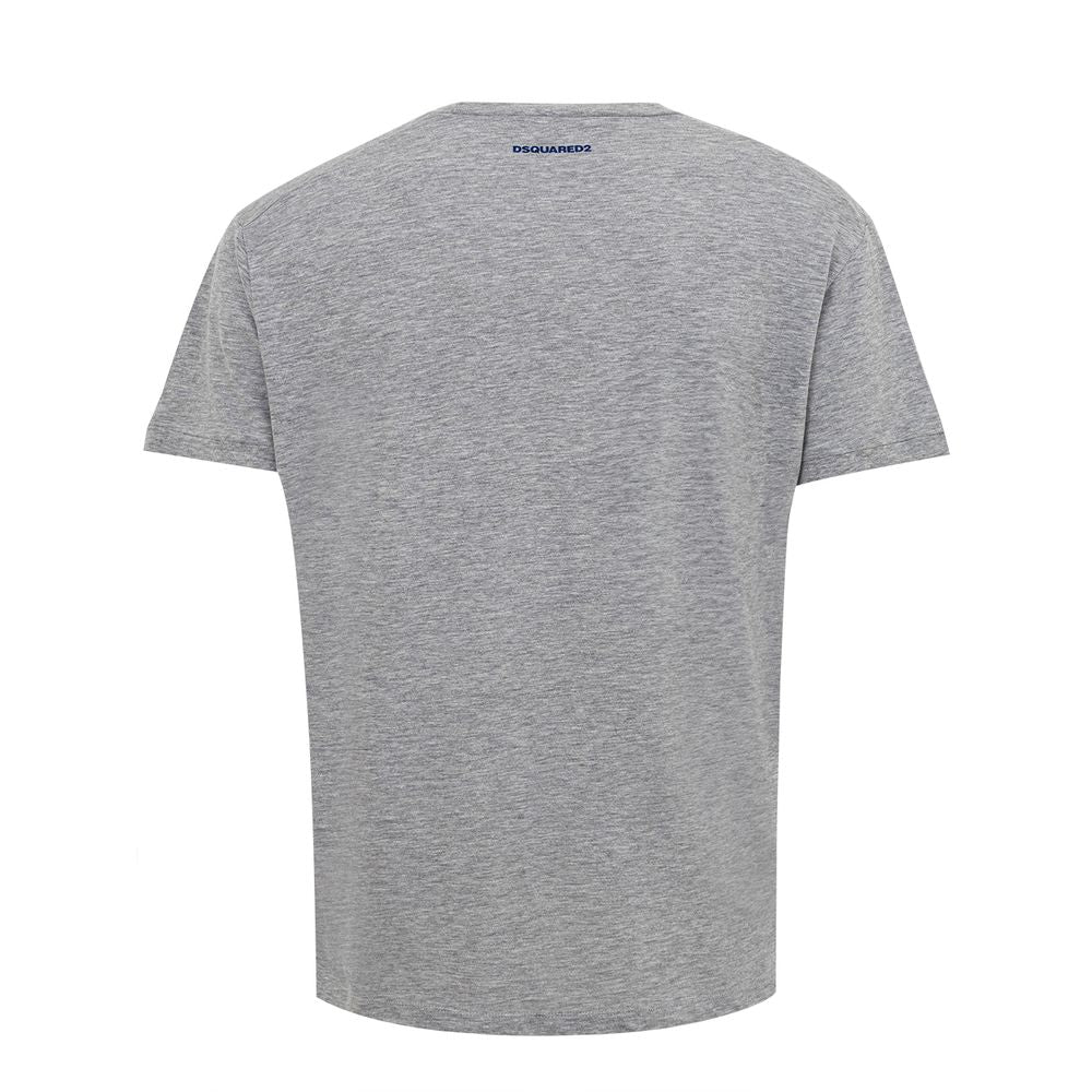 Grey short sleeve t-shirt on a hanger