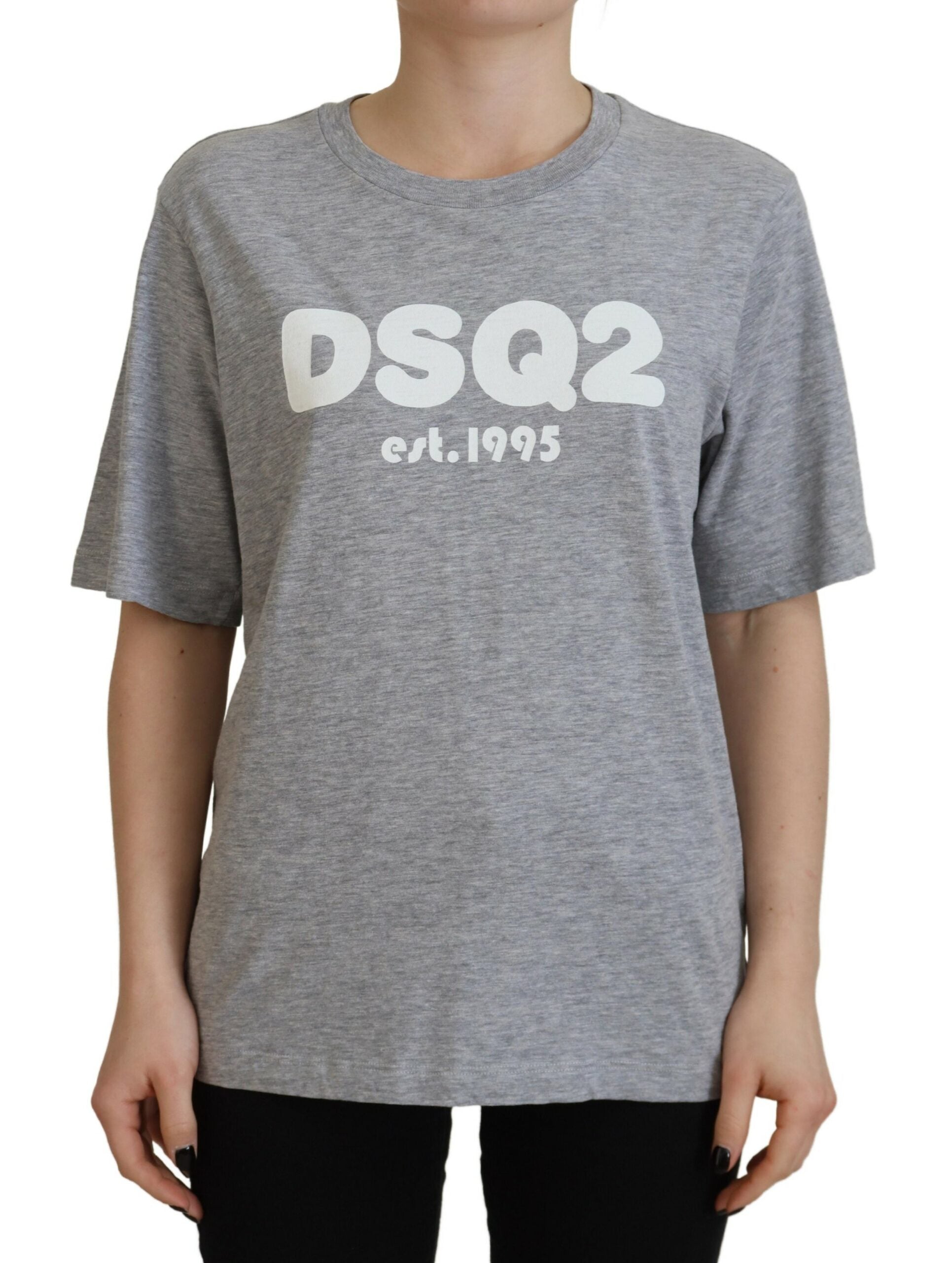 Grey t-shirt with white lettering