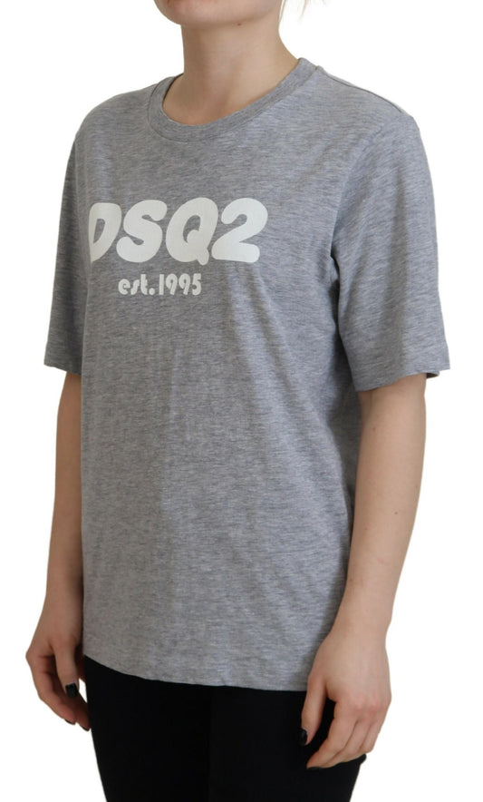 Grey t-shirt with white lettering