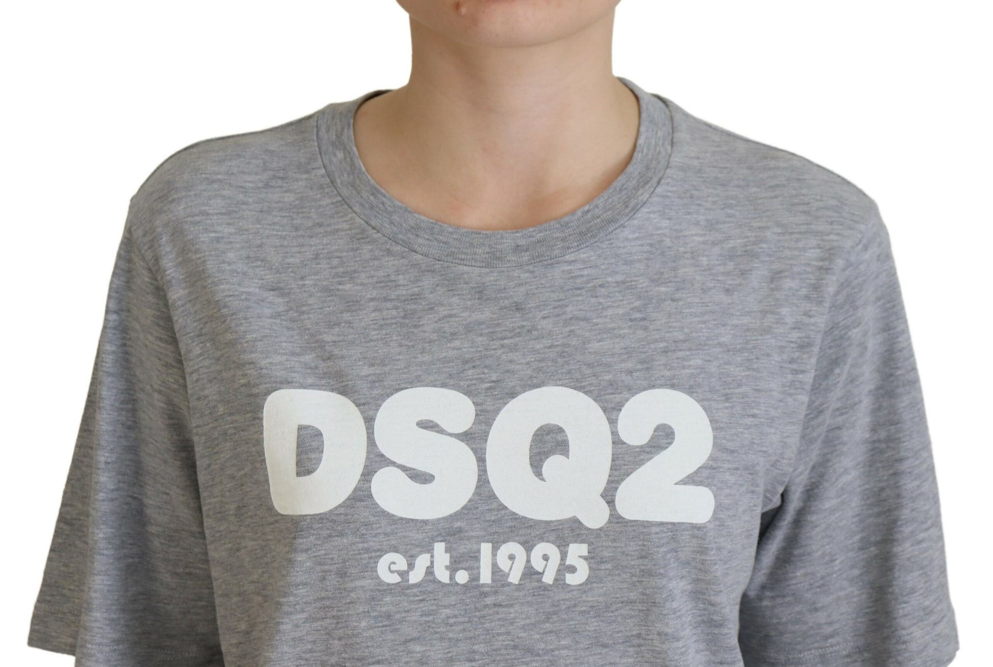 Grey t-shirt with white lettering