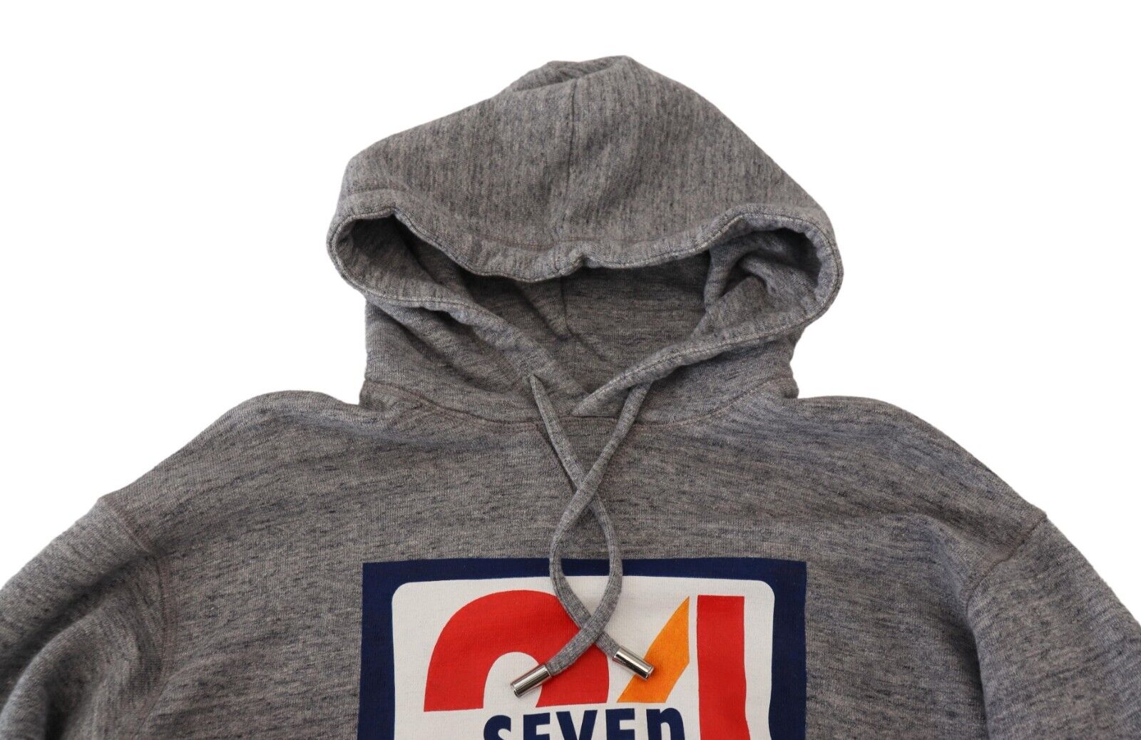 Grey hoodie with logo on front