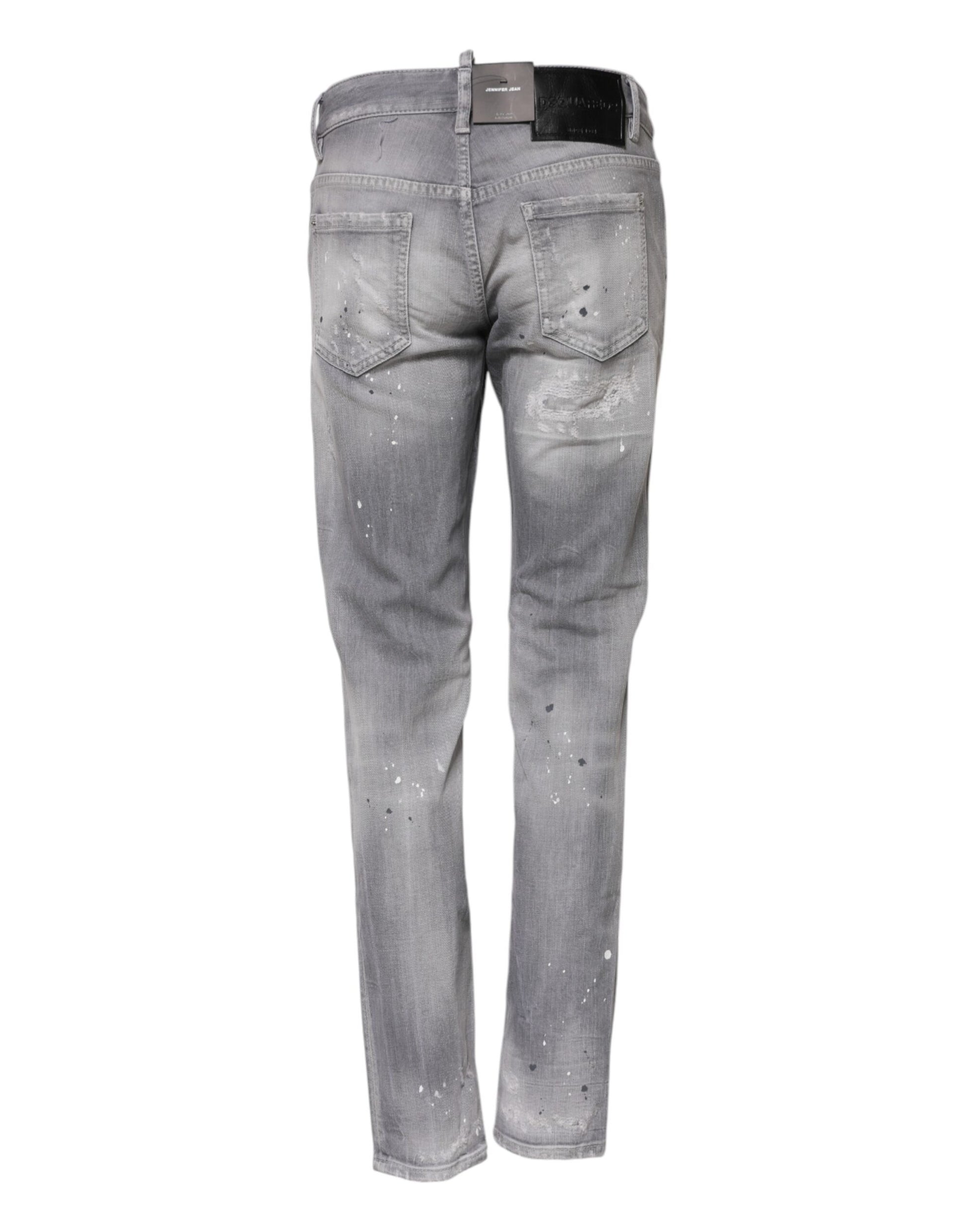 Pair of distressed jeans