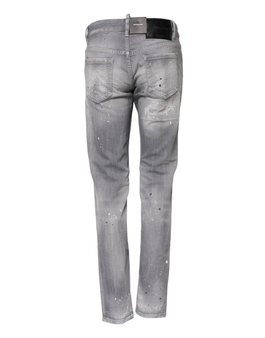 Pair of distressed jeans