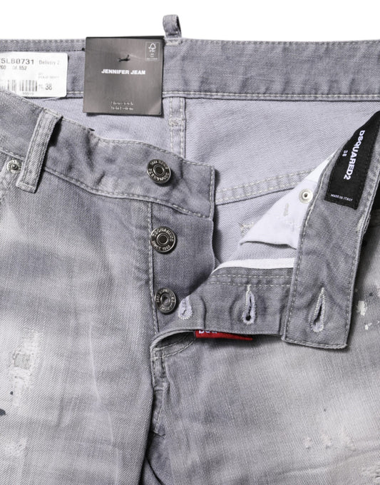 Pair of blue jeans on a white background