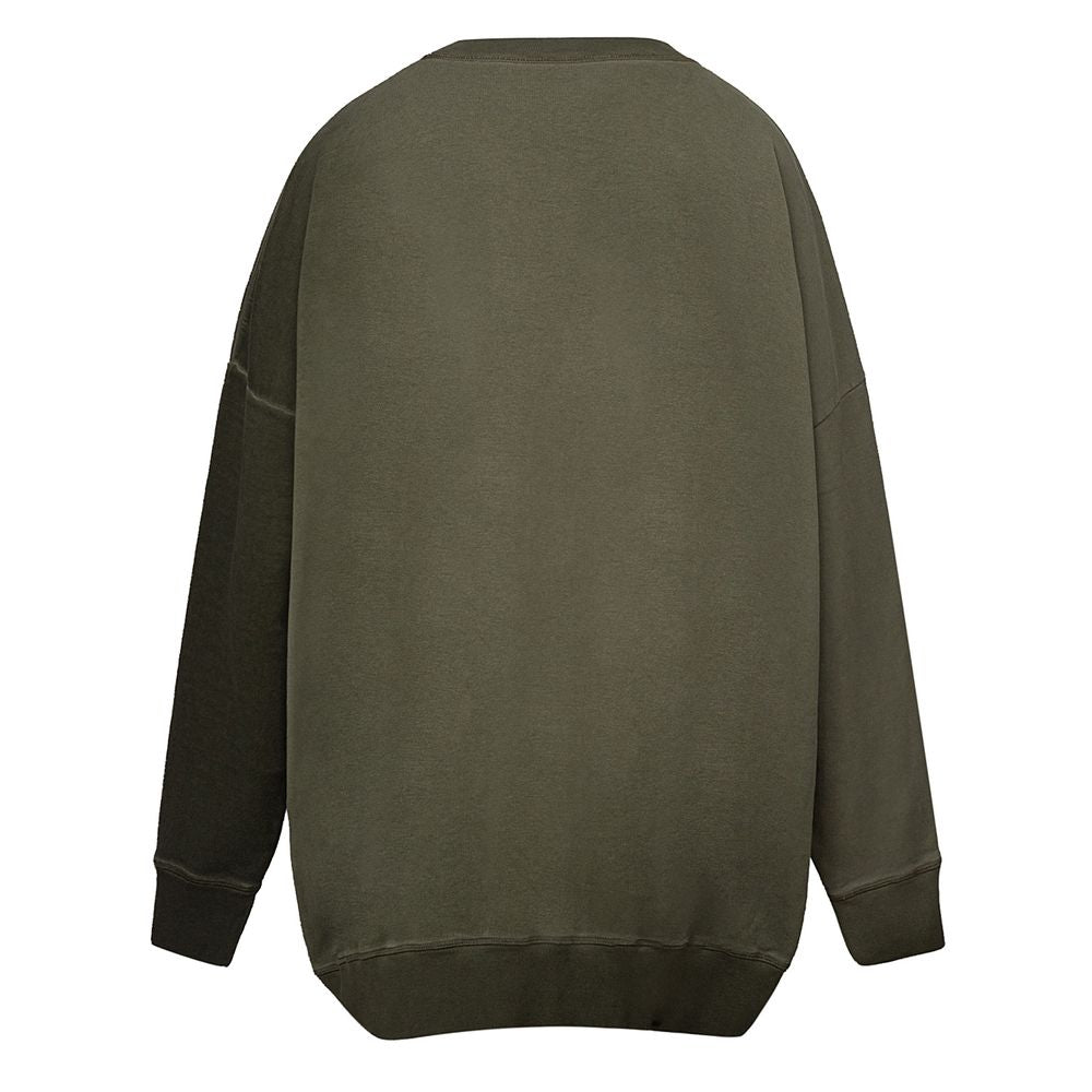 Olive green hoodie with long sleeves
