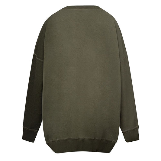 Olive green hoodie with long sleeves