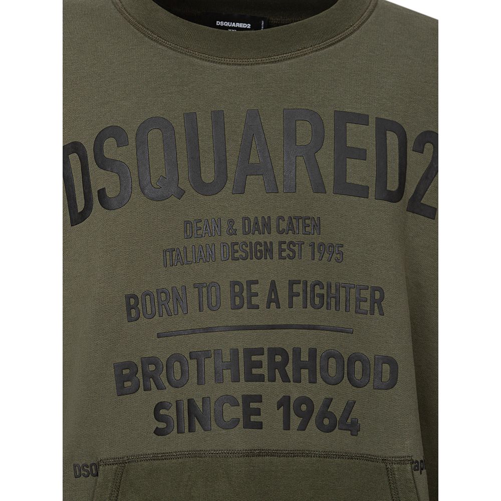 Green sweatshirt with black lettering