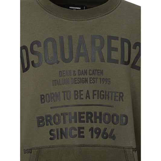 Green sweatshirt with black lettering