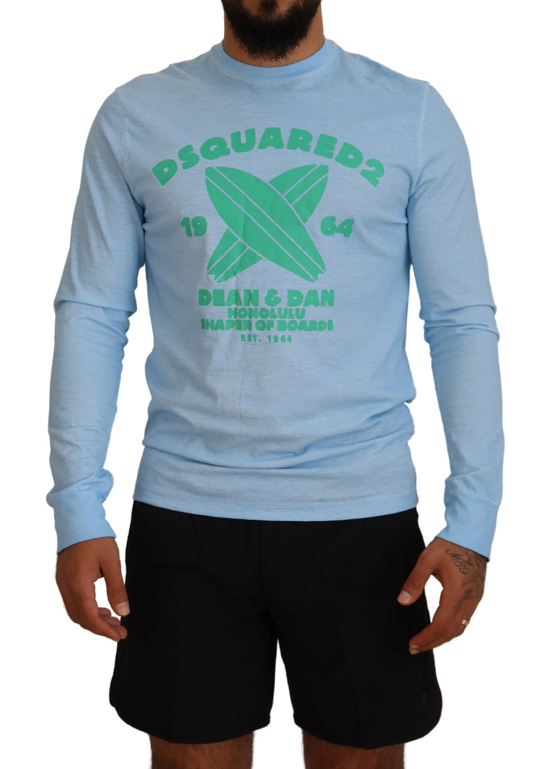 Long sleeve shirt with green design on front