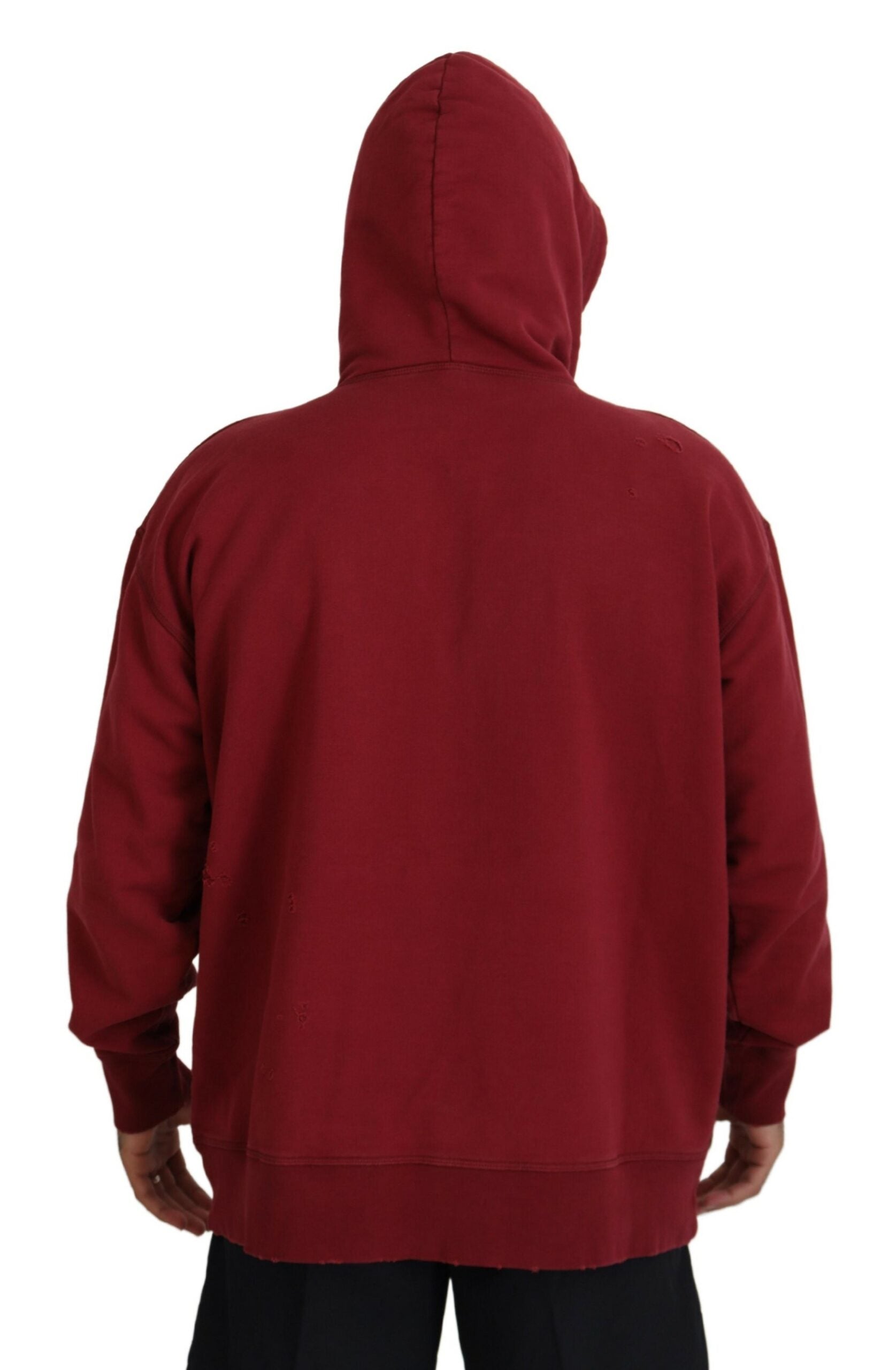 Red hooded jacket on a person