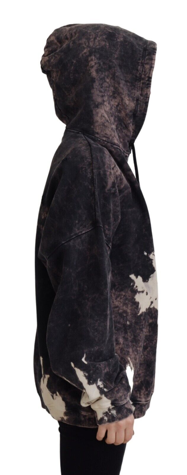 Camouflage hoodie with distressed design