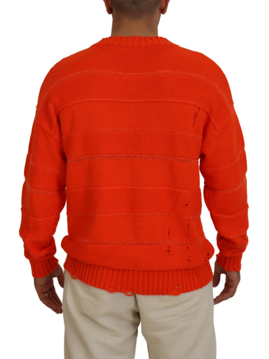 Man wearing orange sweater