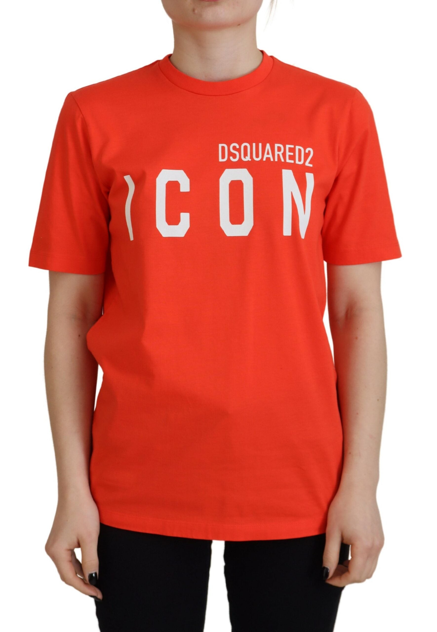 Red t-shirt with white lettering