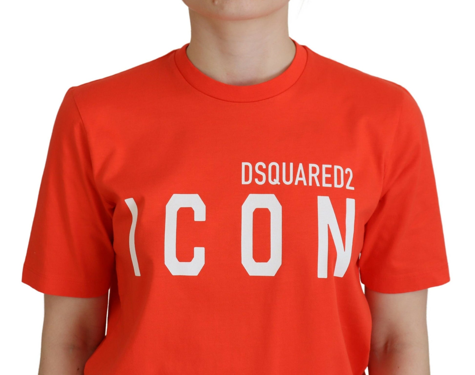 Red t-shirt with white lettering