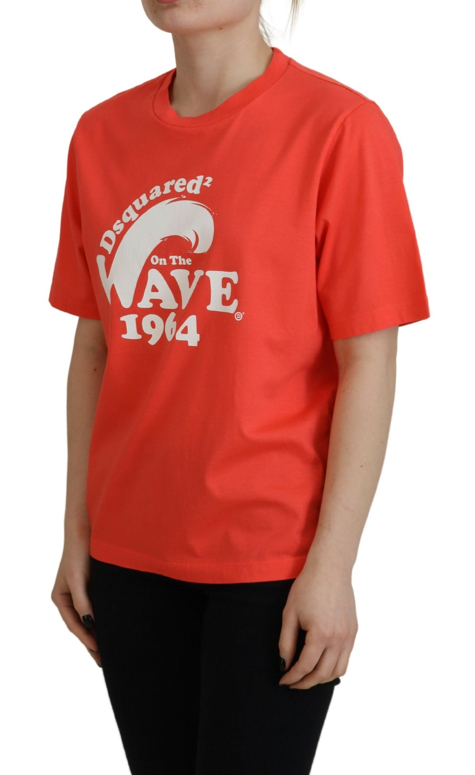 Red t-shirt with white graphic