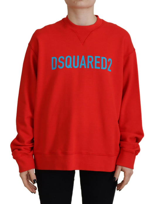 Red sweatshirt with blue lettering