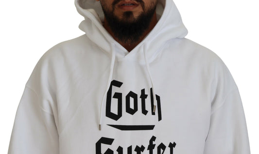 White hoodie with black lettering