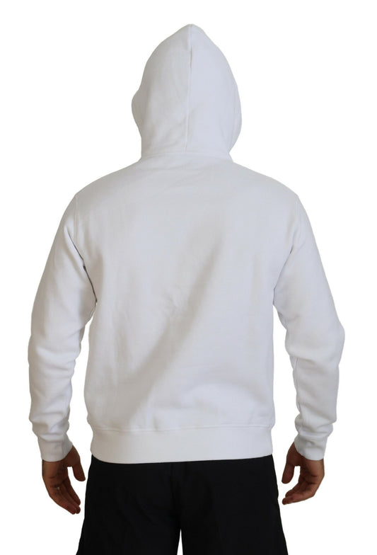 White hoodie with graphic on back