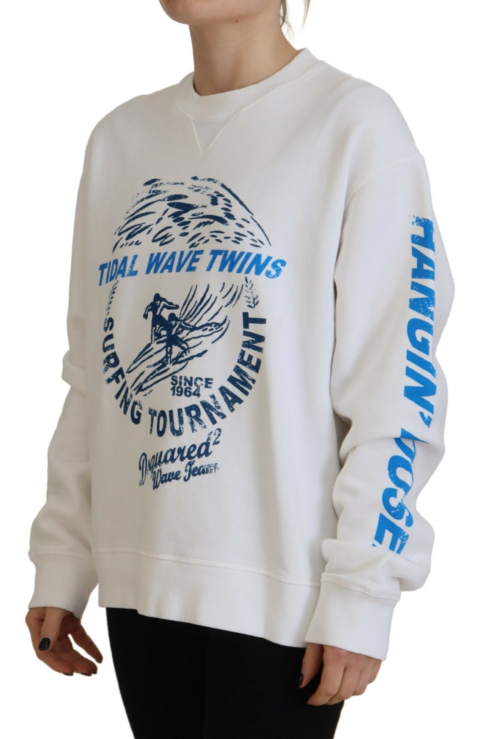 Long sleeve sweatshirt with graphic design on front