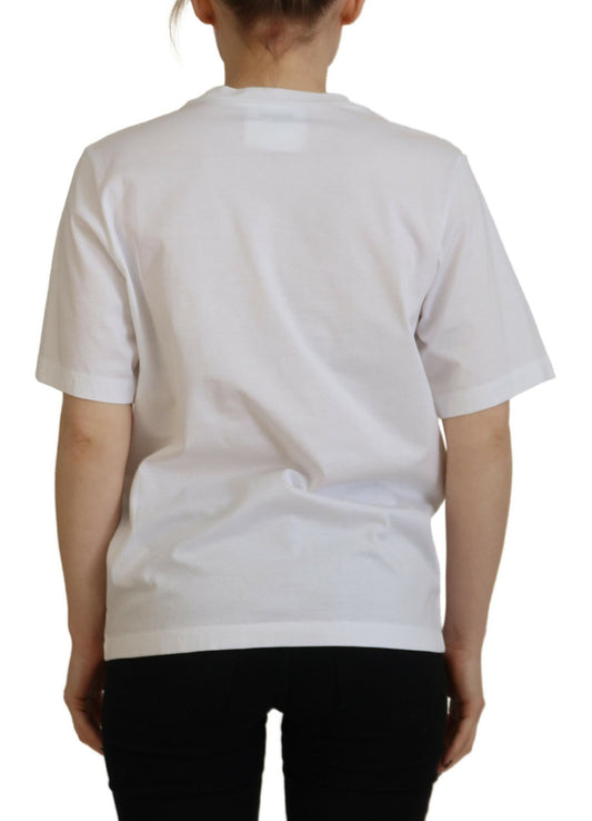 White short sleeve shirt on a person