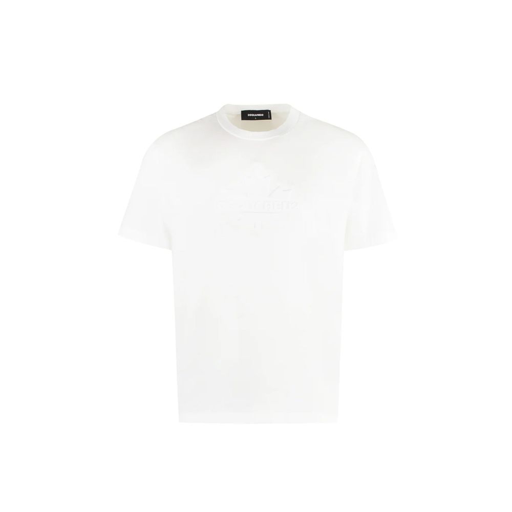 White short sleeve t-shirt on hanger
