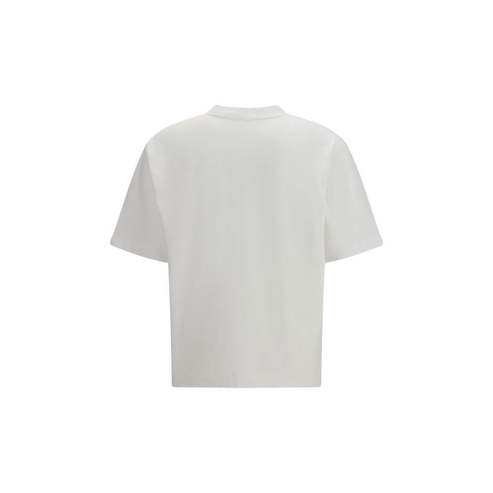 A white cotton t-shirt with a crew neckline