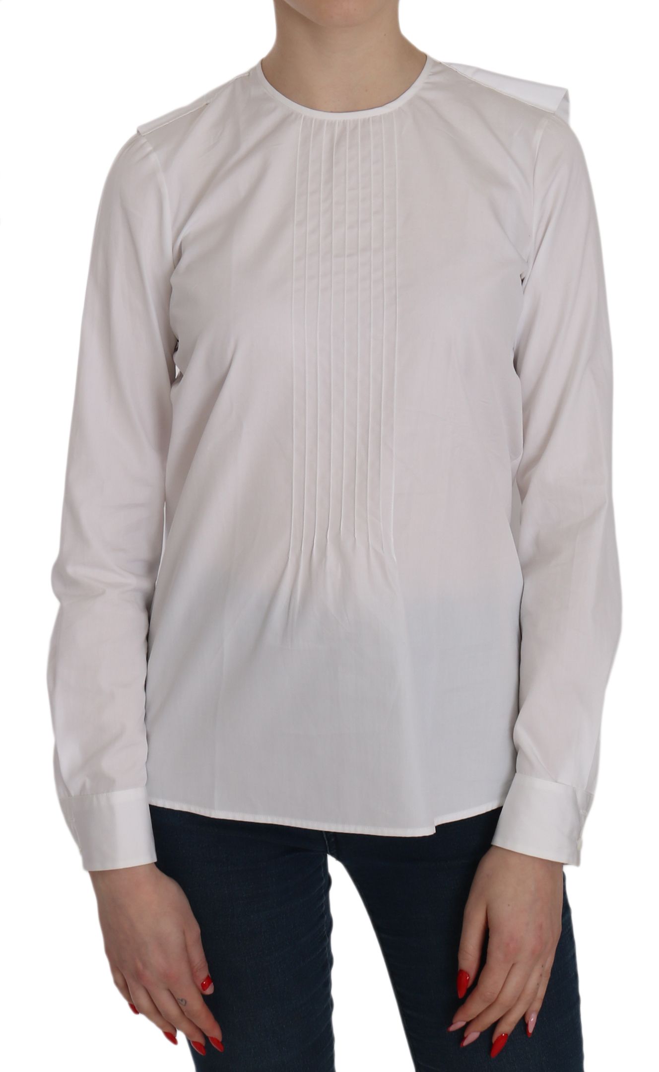 Long sleeve shirt with ruffled edges